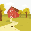 farm landscape. vector illustration