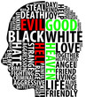 good and evil head
