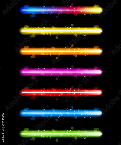 Vector: Laser Neon Colorful Lights Laser Neon Colorful Lights