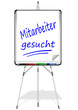 Flipchart Mitarbeiter gesucht