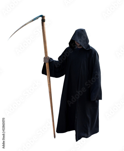 Foto: Grim Reaper isolated on the white Grim Reaper isolated on the white