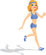the girl runs