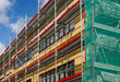 Scaffolding for a renovation of an old house Scaffolding for a renovation of an old house