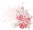 Vektor: Romantic background with roses Romantic background with roses