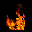 Flames on Black Photographic Background
