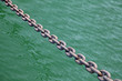 Huge old rusty anchor chain