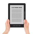 Holding Portable E-Book Reader with Clipping Path Holding Portable E-Book Reader with Clipping Path