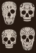 Set of Mexican Sugar Skulls Set of Mexican Sugar Skulls