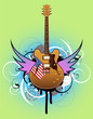 Abstract with guitar