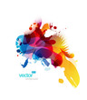 Abstract colorful splash illustration.