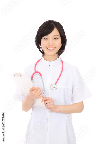 Photo: 白衣を着た女性 白衣を着た女性