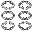 vector illustration of a set of ornate frames.