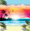 Tropical paradise.Vector illustration
