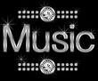 thin metal diamond word music