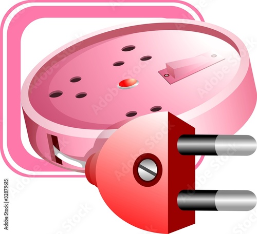 Illustration: Illustration of code wire with connecting plug Illustration of code wire with connecting plug