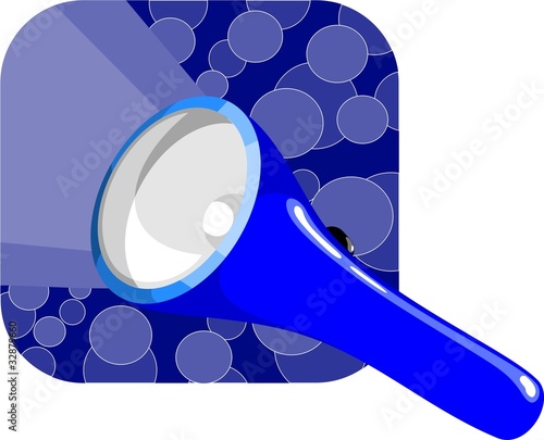Illustration: Illustration of electric pocket flash light Illustration of electric pocket flash light