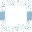 invitation with flowers and white background