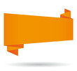 Orange origami banner Orange origami banner