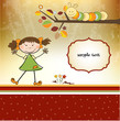 little girl with caterpillar