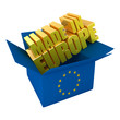 Made in Europe. 3d concept illustration isolated on white Made in Europe. 3d concept illustration isolated on white