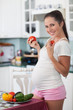Pregnant woman and healthy food Pregnant woman and healthy food