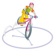 boy practicing bike stunts
