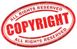 Copyright grunge symbol