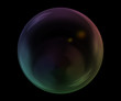 Illustration: soap bubble on black soap bubble on black