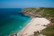 beach at Porthcurno Cornwall beach at Porthcurno Cornwall