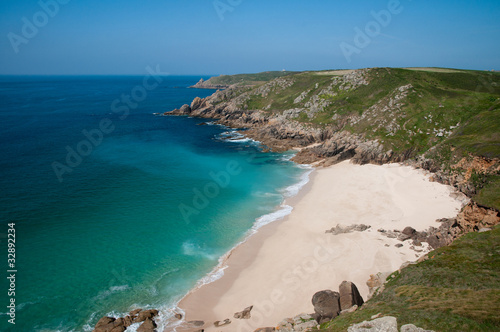 Photo: beach at Porthcurno Cornwall beach at Porthcurno Cornwall