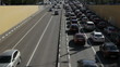 Heavy traffic. A view from the bridge