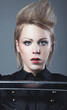 Young beautiful blond female with creativity hairstyle Young beautiful blond female with creativity hairstyle