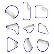 blank stickers label set