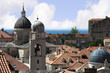 Church towers in Walled City of Dubrovnic in Croatia Europe