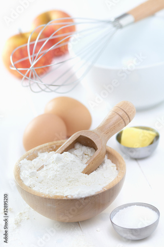 Photo: raw ingredientes, ready to merge to make a cake raw ingredientes, ready to merge to make a cake