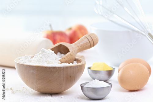 Photo: raw ingredientes, ready to merge to make a cake raw ingredientes, ready to merge to make a cake