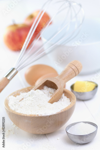 Photo: raw ingredientes, ready to merge to make a cake raw ingredientes, ready to merge to make a cake