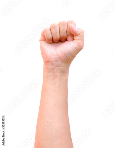 Photo: fist hand isolated fist hand isolated