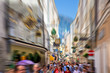 Crowd on a narrow city street