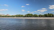 Travel along river bank in Moscow Travel along river bank in Moscow