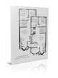 Ilustración: Libro o revista con planos de una vivienda Libro o revista con planos de una vivienda