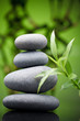 Massage stones with bamboo