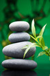 Massage stones with bamboo