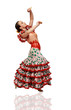 Young woman dancing flamenco with castanets Young woman dancing flamenco with castanets