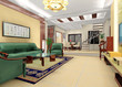 a luxury living room with stairway a luxury living room with stairway
