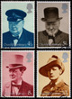 Postage Stamps Sir Winston Churchill, circa 1974.