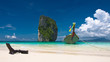 Longtail in the turquoise sea