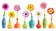 Photo: Daisy flowers in vases Daisy flowers in vases