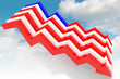 Graph in the shape of the American flag