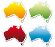 stickers in form of Australia stickers in form of Australia